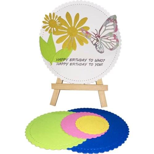 Moldura de couro cabeludo em forma de círculo, decorativa, para scrapbooking, artesanato, para criar carimbo