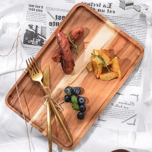 Lovesickness Solid Wood Plate Breakfast Bread Plate Coffee Tea Tray Dessert Plate Fruit Dinner Dishes Tableware Dropshipping