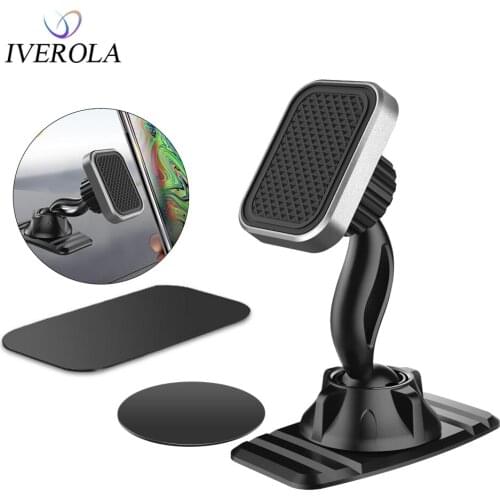Univerola Magnetic Phone Holder Double 360° Rotate For Dashboard Mount Universal Mobile phone Stand Magnet Support Cell Holder