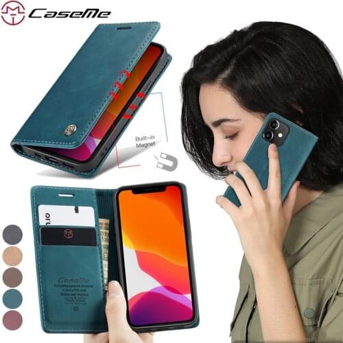 Magnetic Leather Purse Case For iPhone 12 Mini 11 Pro XS Max X XR SE 2020 8 7 6 6S Plus 5 5S Wallet Card Cover Coque Etui