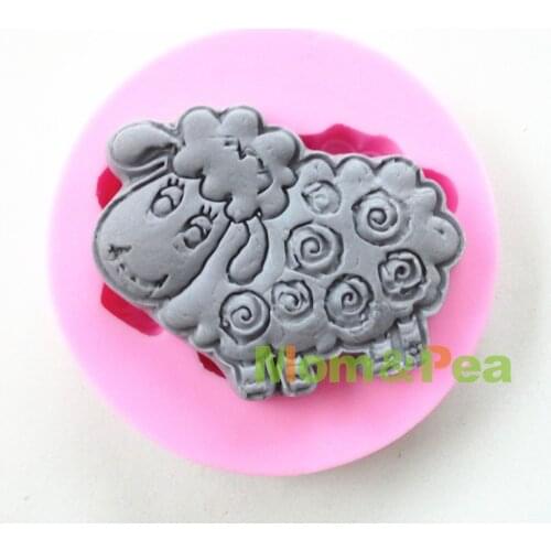 Mom&Pea 0619 Free Shipping Little Sheep Shaped Silicone Mold Cake Decoration Fondant Cake 3D Mold
