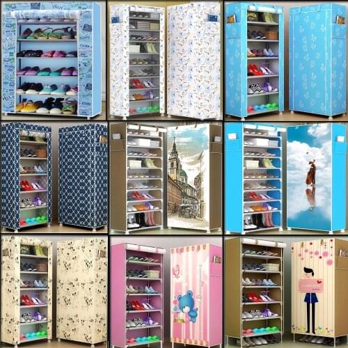 Multi Layers Shoe Rack Nonwoven Fabric Storage Shoes Closet DIY Assembled Stand Holder Space Saver Simple Shoe Cabinet
