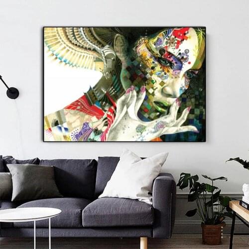 Fashion Girl Poster Abstract Graffiti Woman Figure Portrait Canvas Prints Decor Paintings for Living Room Modern Home Wall Art