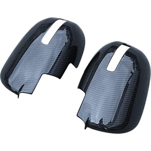 Carbon Fiber ABS Car Side Door Rearview Mirror Cover Trim Moldings for Mitsubishi Outlander 2016-2019