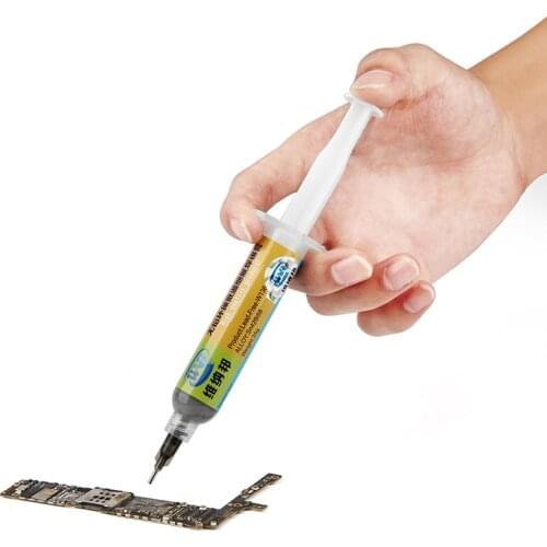 3 IN 1 Lead-Free Low Temperature Tin Paste Soldering Flux 10CC 35g Sn42/Bi58 Syringe Solder Paste for BGA Stencil Reballing