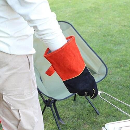 Barbecue Gloves non-slip padded kitchen oven gloves with lanyard outdoor Camping Barbecue Heat Insulation Microwave Oven Gloves