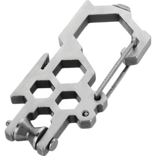 Portable Camping Tool Multi-function Tool Stainless Steel Load Bearing Carabiner Pulley Screwdriver Hex Wrench Opener Multitool