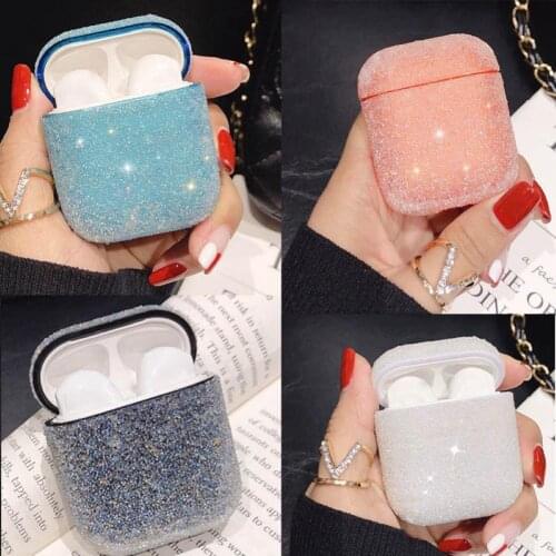 Portable Rhinestone Protective Case Bluetooth Earphone Cover for AirPods 1 2 Wireless Headphone Protective Cover