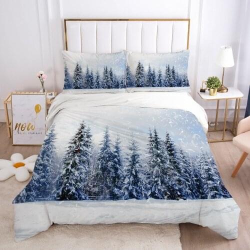 Modern Design Bed Linens 2,3pcs Bedding Sets Quilt/Comforter/Blanket Covers Pillowcase Duvet Cover Set Queen Size 3D Landscape