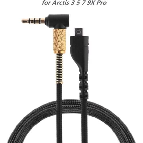 Replacement Stereo Audio- Cable Extension Cord for steelseries- Arctis 3 5 7 9X Pro Wireless Gaming Headphone Headset 2m