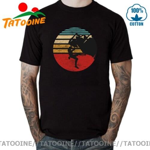 Tatooine Vintage Rock Climbing T shirts men Abstract Retro Mountain Climb T-shirt homme Awesome Rock Climber best gift tee shirt