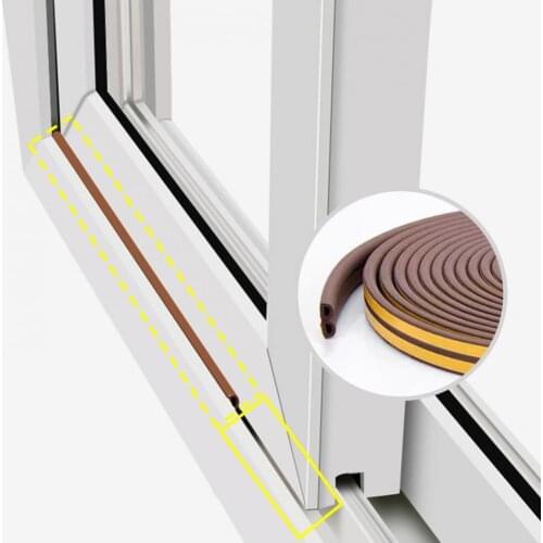 D /E/I Type 1M Width Window Door Bottom Self Adhesive Silicone Rubber Seal Weathering Strip Door Sealing Bar Window Sealing Tape