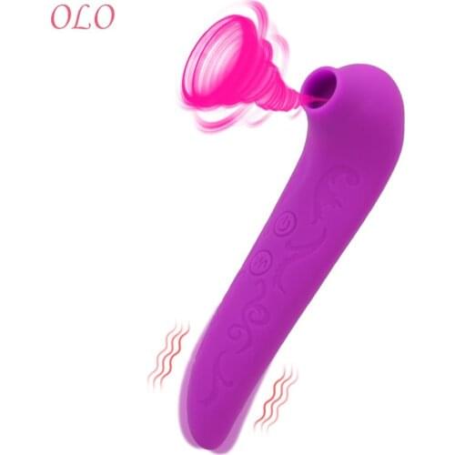 Oral Sex Vibrator Wand Vibrating Nipple Clit Sucker Adults Products Sex Toys for Women Dual Use Sucking Vibrator