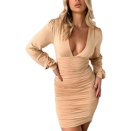 Summers New Sexy Casual Womens Black and White Collar Long Sleeve Strap With Tight Pleated Mini Short Dress