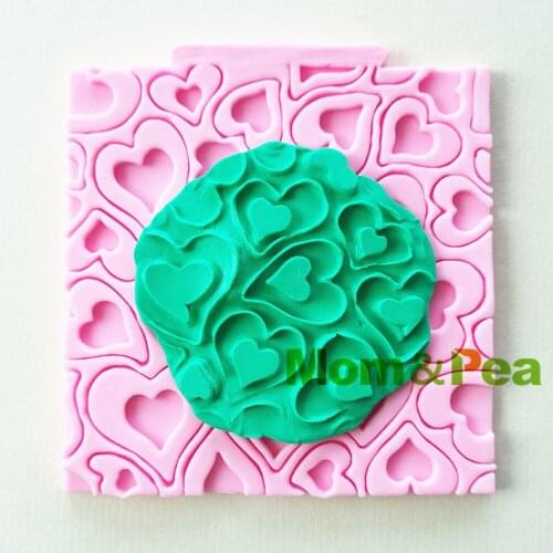 Mom&Pea 0910 Free Shipping Heart Pattern Shaped Silicone Mold Cake Decoration Fondant Cake 3D Mold Food Grade