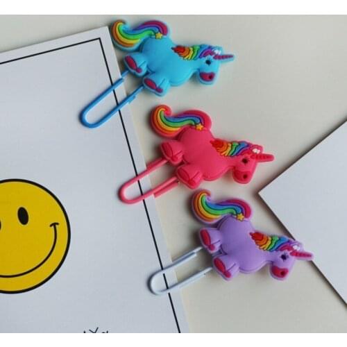 1PCS New Cute Cartoon Creative Bookmark Kawaii Book Markers Paper Clip For Kids Students Office School Supplies Stationery