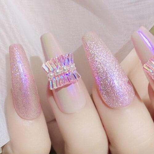 3Pcs/Bag Christmas Sticker DIY Decorative Resin Pearl Nail Art Decal for Beauty Salon