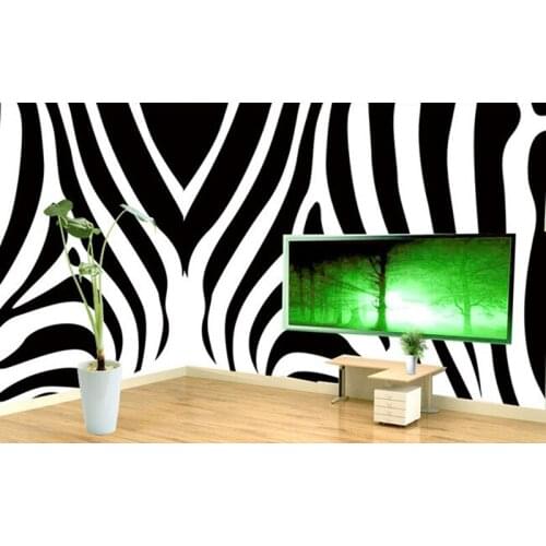 Custom 3D murals,simple black and white zebra pattern abstract papel de parede,hotel living room sofa TV wall bedroom wallpaper