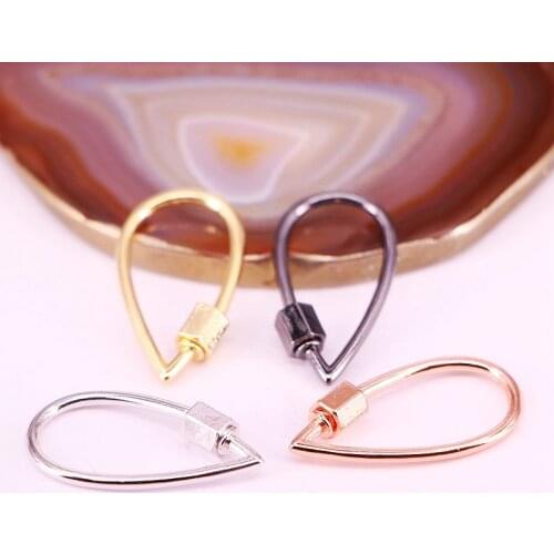 5PCS, Metal Fastener Screw Clasp Lock Hook Spiral Clasps Accessories for DIY Jewelry Making Woman Necklace Made