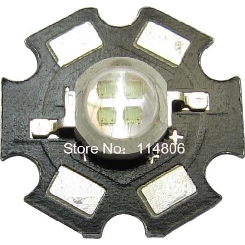 50pcs 5W 4 LEDs UV Ultraviolet 395nm LED Bead for currency detector + 20mm Star Base