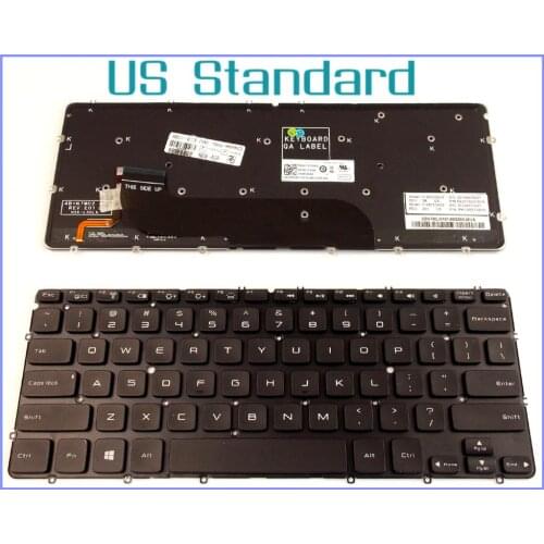 US English Version Keyboard for Dell Spyder AED13U00110 MP-11C7 0X52TT 0P6DWF 0MH2X1 Laptop Black Backlit NO Frame