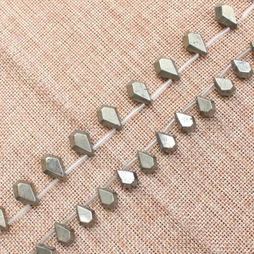 Natural Pyrite Faceted waterdrop shape Beads 15inch per strand,For DIY Jewelry Making !We provide mixed wholesale for all items