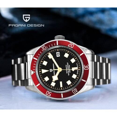 2021 New PAGANI DESIGN BB58 Mens Automatic Watches Top Luxury Brand NH35A Sapphire Mechanical Men Wrist Watch Relogio Masculino