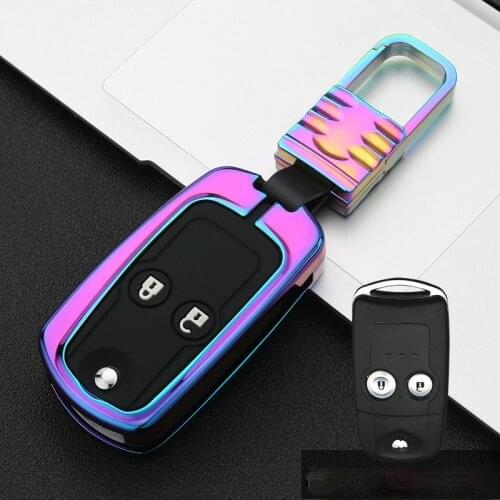 Key Case Cover for Honda Civic XRV Accord Crider VEZEL CRV CITY JADE 2 Buttons Key Cover Zinc Alloy Luminous Silicone Case