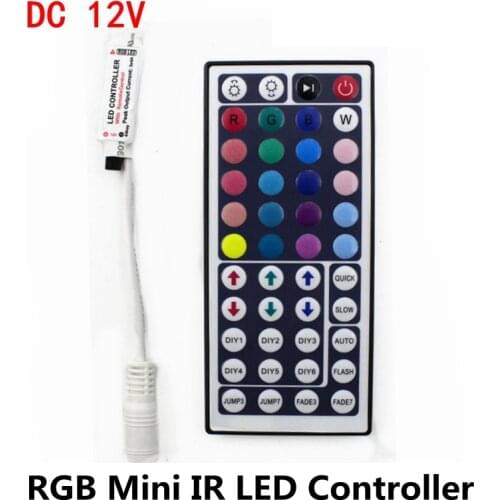 DC 5V 12V 24V 6A 44Key RGB Mini IR Remote LED Controller Driver Dimmer For RGB LED Strip 2835 3528 5050 5730 5630 3014
