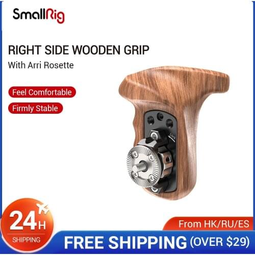 SmallRig For Sony a7II/a7RII/a7SII Camera Cage Right Side Wooden Handle with ARRI Rosette for Shoulder Mount Support Rig - 1941