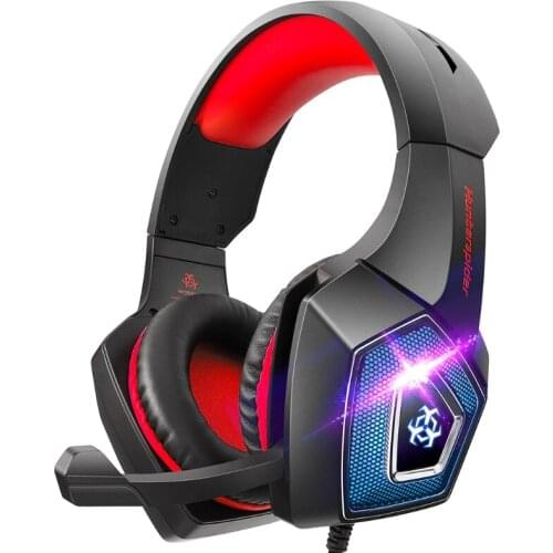 T5EE V1 Headset Wired Luminous Headset 3D Surround Sound compatible with PC Laptop