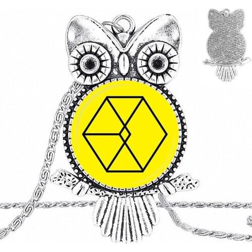 EJ Glaze Fashion Necklace Handmade Owl Shape Choker Necklace Jewelry Multi Designs For Women Kids Gift Fashion Star EXO