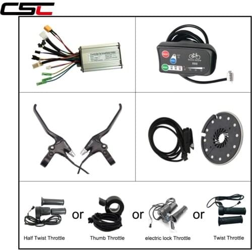 Electric bicycle Brushless 6 Mosfet Dual mode Controller+LED880 Display+Power cut-off Brake lever+Throttle+12 Magnet PAS ebike