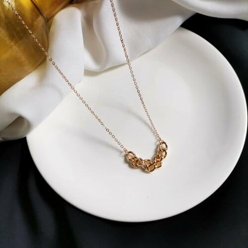 Fashione Women Necklace Pretty Design Golden Plating Metal Chain Necklace For Girl Lady Party Gifts Wholesale