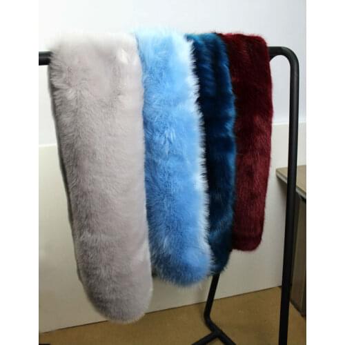 Artificial fox fur shawl faux foc fur scarf large fur collar multicolor white pink grey black color to choose