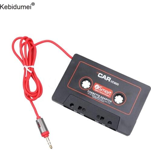 Kebidumei Cassette Aux Adapter Audio Car Cassette Player Tape Converter 3.5mm Jack Plug for Phone MP3 CD Player Smart Phone