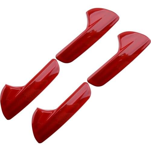 Red 1 Set Interior Door Handle Decor Frames Covers Trims Fit For Jeep Grand Cherokee 2011 2012 2013 2014 2015 2016 2017-2020