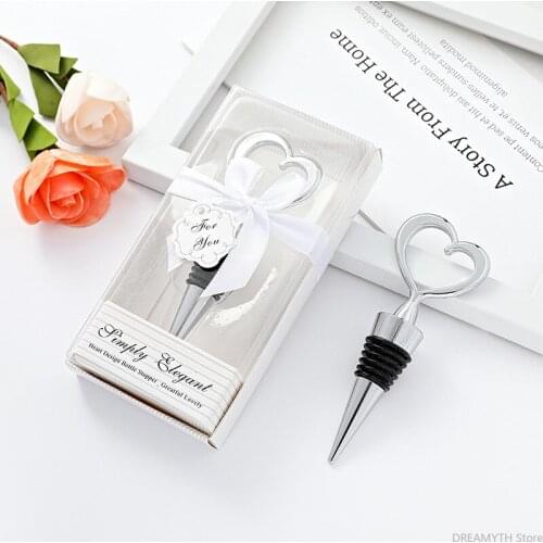 European style creative wedding supplies wedding gift small gift wine bottle stopper wedding gift heartshaped wine stopper 20PCS