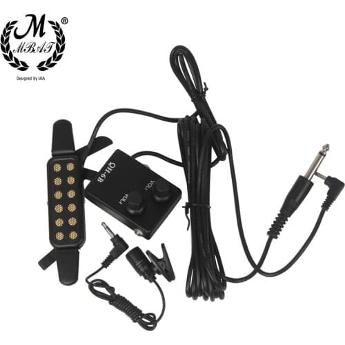 M MBAT Guitar Pickup Piezo Contact Microphone Pickup Tone Volume Controller For Violin Banjo Mandolin Ukulel Guitar Accessories