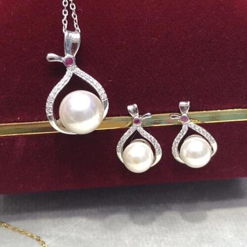 925 Sterling Silver Pendant Earrings Mountings Findings Base Jewelry Set Mounts Settings Parts for Pearls Beads Crystal