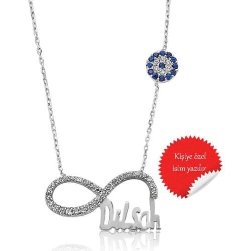 Real Silver 925 Jewelry Silver Is Infinity Ladies Necklace