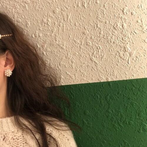 New Arrival Geometric Pearl Classic Stud Earrings for Women Pearl Earrings Female Fashion Ear Rings Female Jewelry