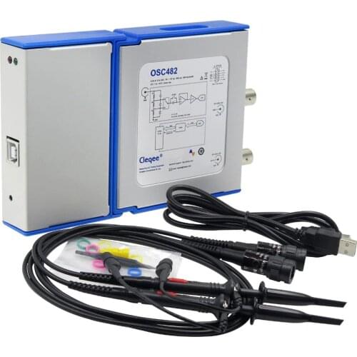 50MSa/s Portable Digital Oscilloscope OSC482 OSC482M PC Android USB 2.0 Virtual 2CH Bandwidth 20Mhz Sampling Data Oscilloscope