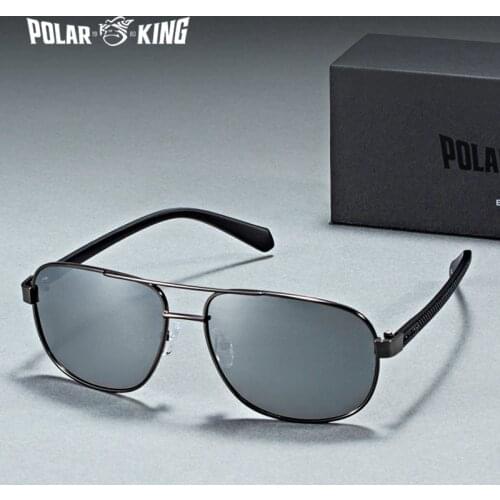 POLARKING Brand Retro Designer Polarized Men Sunglasses Mens Metal Driving Sun Glasses Fishing Travel Eyewear Oculos de sol