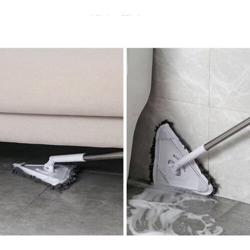 Triangles Lazy Cleaning Mop Adjustable 360 Degree Rotatable Telescopic Rod Mop For Clean Roofs Walls Cars Corners OW