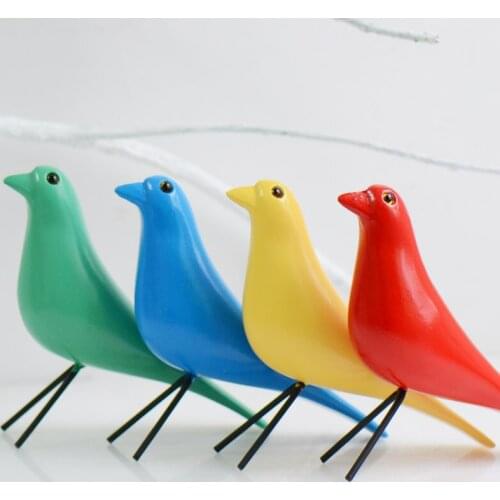Nordic Office Home Decoration Living Room Shop Store Layout Props Display Creative Wood Bird Ornaments Cute Gift Simple Decor