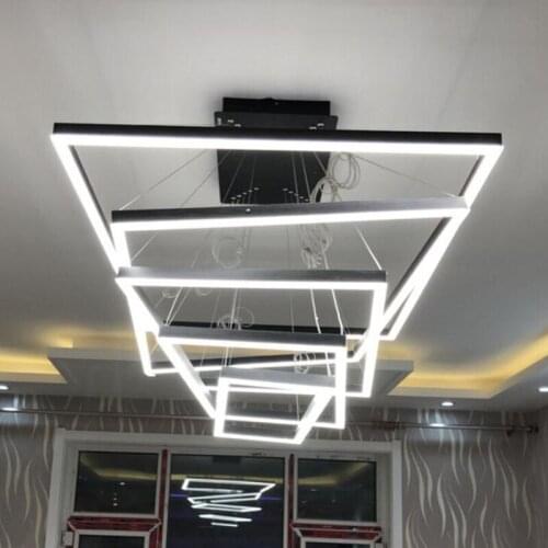 Post-modern living room chandelier Restaurant study room clothing store decoration lamps Aluminum acrylic chandelier led fixture