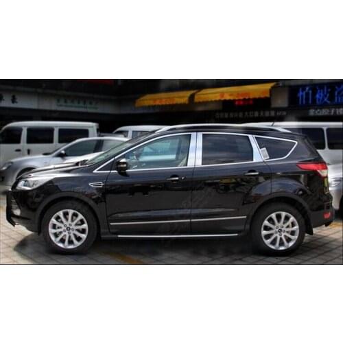 Car styling stainless steel window trim window pillar trim for Ford Kuga 2013 2014 2015 2016 2017 2018
