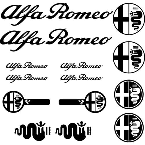 Car Stylish Sticker For Alfa Romeo Giulia Giulietta 159 156 MITO Stelvio 147 GT vinyl film DIY Automobile Tuning Car Accessories