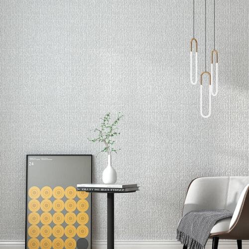 Textured Plain Background Solid Color Wall Paper XPE foam aluminum film wallpaper Modern Design Woven Wallpaper Roll Home Decor